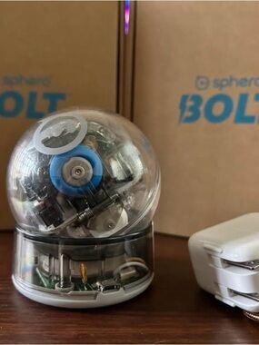 Sphero Bolt Transparent Robot Ball - Clear with Blue Accent